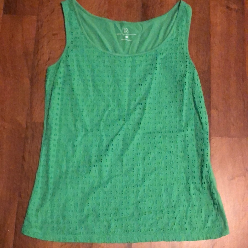 Eyelet sleeveless top